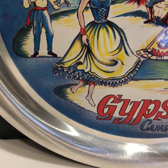 KNOTTS BERRY FARM Vintage Gypsy Camp Tin Platter - Picture 4 of 7
